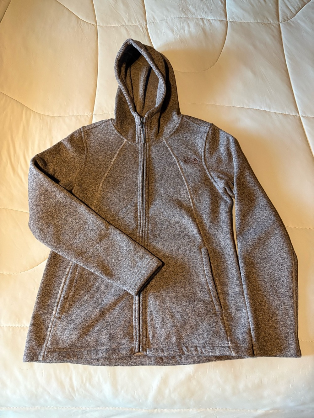 The North Face Gray Heather Full-Zip Hooded Utility Jacket - Picture 1 of 4